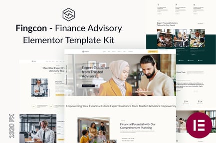Preview: Fingcon - Finance Advisory Elementor Template Kit