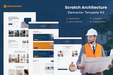 Preview: Scratch - Architecture Company Elementor Template Kit