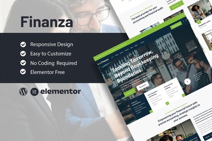 Preview: Finanza - Finance & Accounting Company Elementor Template Kit