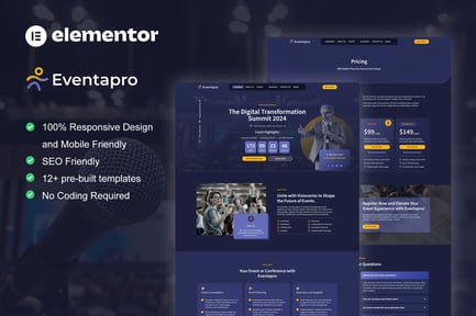 Preview: Eventapro - Event & Conference Elementor Pro Template Kit