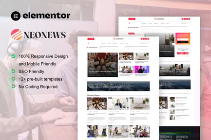 Preview: NeoNews - News & Magazine Elementor Template Kit