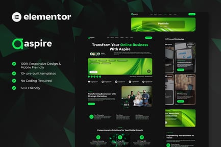 Preview: Aspire - SEO & Digital Marketing Elementor Template Kit