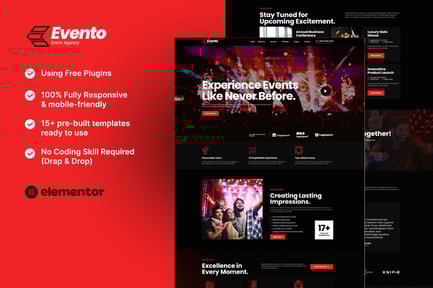 Preview: Evento - Event Agency Elementor Template Kit