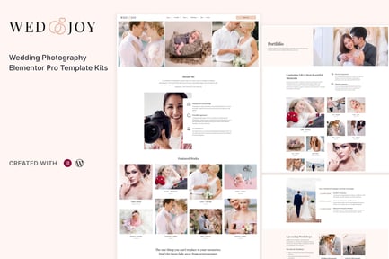Preview: Wedjoy - Wedding Photography Elementor Pro Template Kit