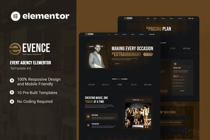 Preview: Evence - Event Agency Elementor Template Kit