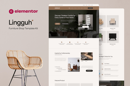 Preview: Lingguh - Furniture Ecommerce Elementor Template Kit