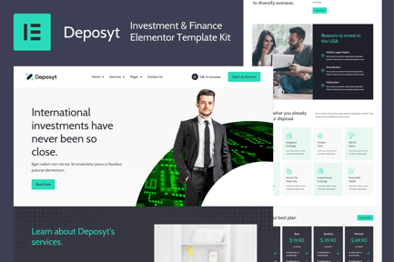 Preview: Deposyt - Investment & Finance Elementor Pro Template Kit