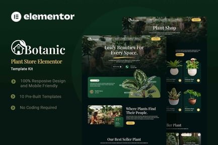 Preview: Botanic - Plant Store Elementor Template Kit