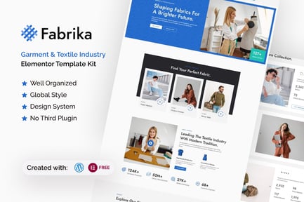 Preview: Fabrika - Garment & Textile Industry Elementor Template Kit
