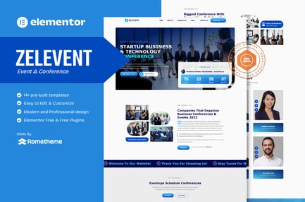 Preview: Zelevent - Event & Conference Elementor Template Kit