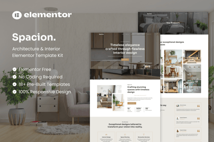Preview: Spacion - Architecture & Interior Elementor Template Kit