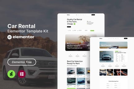 Preview: Rentcys - Car Rental Elementor Template Kit
