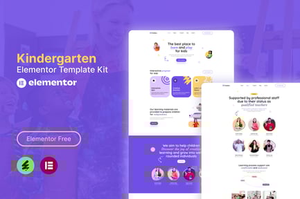 Visualização: Kiddies - Kit de Templates Elementor para o Jardim de Infância