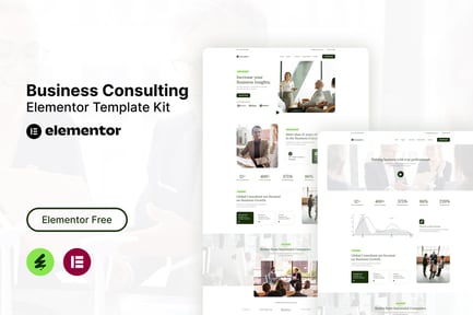 Preview: Consultry - Business Consulting Elementor Template Kit