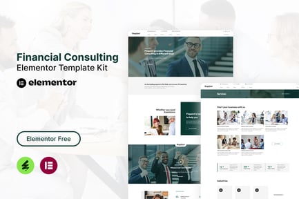 Preview: Finpoint - Financial Consulting Elementor Template Kit