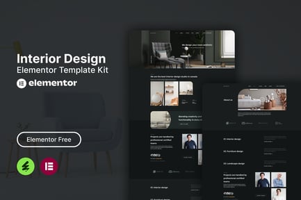 Visualização: Interia - Kit de Templates Elementor de Design de Interiores