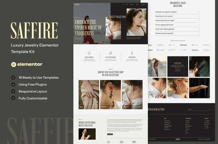 Preview: Saffire - Luxury Jewelry Elementor Template Kit