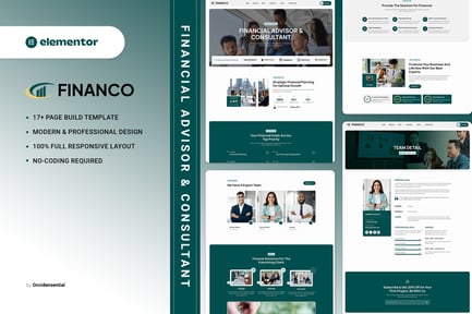Preview: Financo - Financial Advisor & Consultant Elementor Template Kit