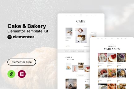 Preview: Tiffa - Cake & Bakery Elementor Template Kit