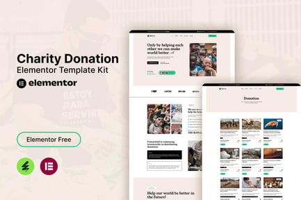 Preview: Givvy - Charity Donation Elementor Template Kit