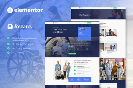Preview: Recare - Home Care & Private Nursing Elementor Template Kit
