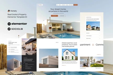 Preview: Homely - Real Estate & Property Listing Elementor Template Kit