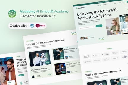 Preview: Aicademy - AI School & Academy Elementor Template Kit