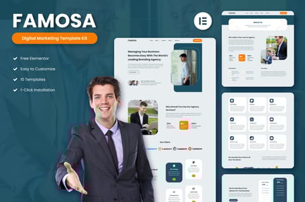 Preview: Famosa - Digital Marketing Agency Elementor Template Kit