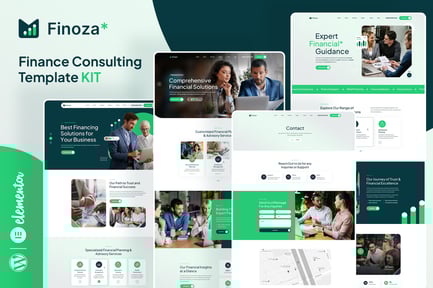 Preview: Finoza - Finance Consulting Elementor Template Kit