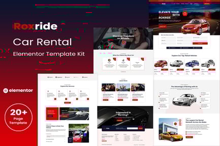 Preview: Roxride - Car Rental Elementor Template Kit