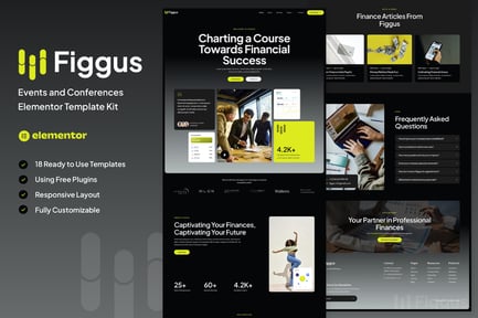 Preview: Figgus - Finance & Investment Elementor Template Kit