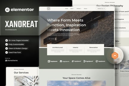 Preview: Xanoreat - Architecture Elementor Template Kit