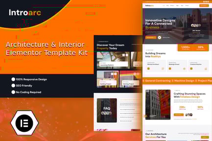 Preview: Introarc - Architecture & Interior Elementor Template Kit