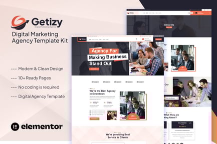 Preview: Getizy - Digital Marketing Agency Template Kit