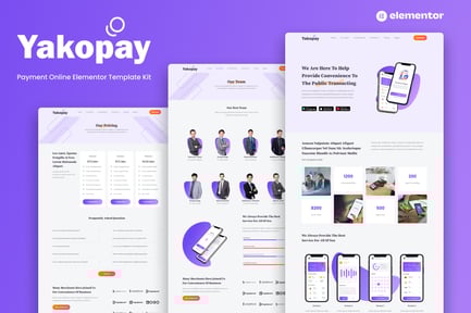 Preview: Yakopay - Online Payment App Elementor Template Kit