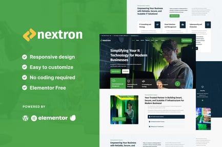 Preview: Nextron - Tech Company Elementor Template Kit