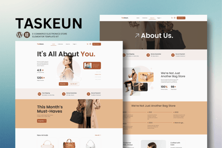 Preview: Taskeun - E-Commerce Bag Store Elementor Template Kit