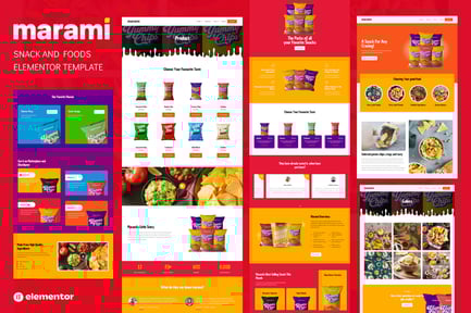 Preview: Marami - Snack Brand & Bakery Template Kit