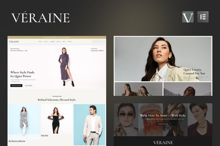 Preview: Veraine - Luxury Fashion Marketplace Elementor Template Kit