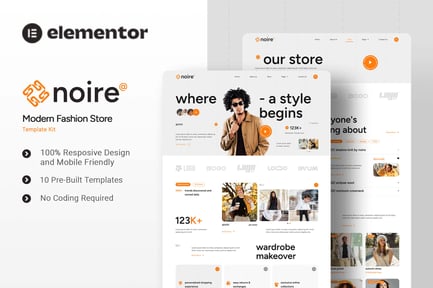 Preview: Noire - Modern Fashion Store Elementor Template Kit