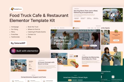 Preview: RodaRasa - Food Truck Cafe & Restaurant Elementor Template Kit