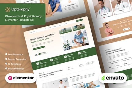 Preview: Opteraphy - Chiropractic & Physiotherapy Elementor Template Kit