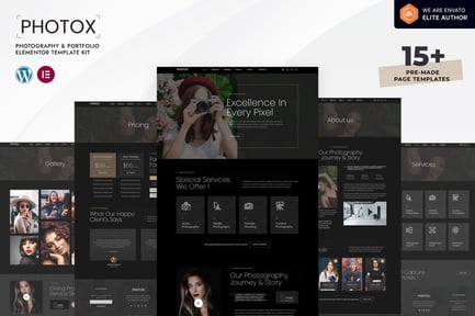 Preview: Photox - Photography & Portfolio Elementor Template Kit
