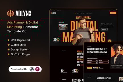 Preview: Adlynx - Ads Planner & Digital Marketing Elementor Template Kit