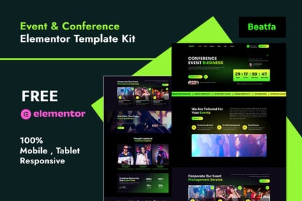 Preview: Beatfa - Event & Conference Elementor Template Kit