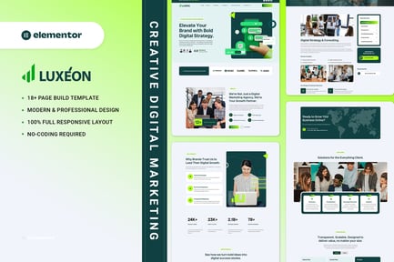 Preview: Luxeon - Creative Digital Marketing Elementor Template Kit