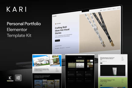 Preview: Kari - Personal Portfolio Elementor Template Kit