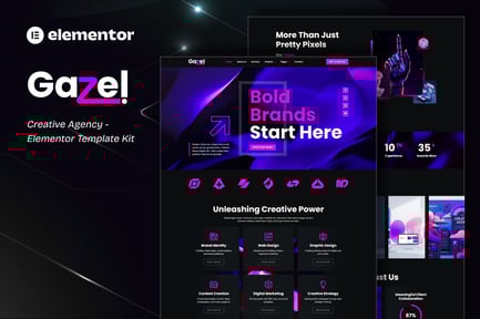 Preview: Gazel - Creative Agency Elementor Template Kit