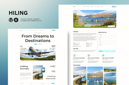 Preview: Hiling - Tour & Travel Agency Elementor Template Kit