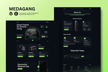 Preview: Medagang - E-Commerce Electronics Store Elementor Template Kit